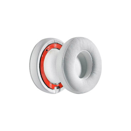 Perne de Schimb pentru Beats Solo 4, Spumă cu memorie + piele PU, Alb, 1 pereche