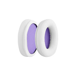 Perne de Schimb pentru Kingston HyperX Cloud Alpha Gaming, Spumă cu memorie + piele PU, Alb, 1 pereche