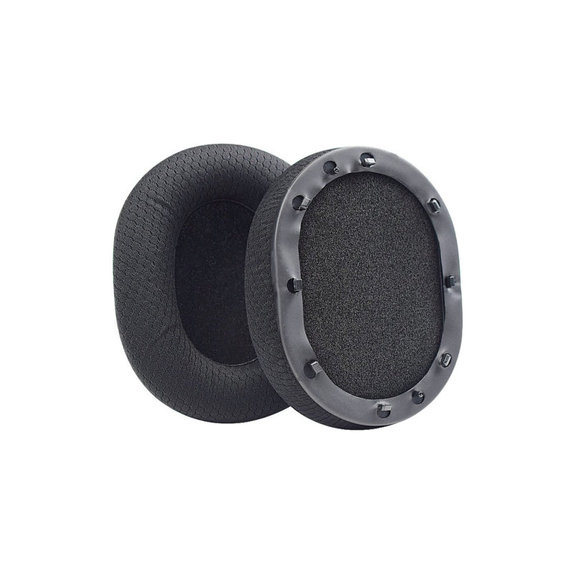 Perne de Schimb pentru Razer Blackshark V2, V2X, V2 Pro, V2 SE, Spumă cu memorie + Textil, Negru, 1 pereche