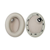 Perne de Schimb pentru Sony WH-1000XM4, Spumă cu memorie + piele PU, Bej, 1 pereche