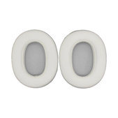 Perne de Schimb pentru Sony WH-ULT900N, Spumă cu memorie + piele PU, Alb, 1 pereche
