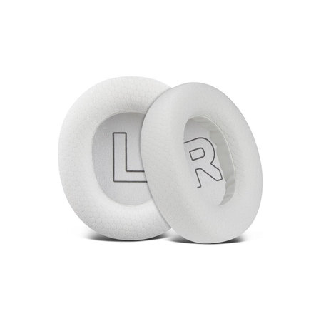 Perne de Schimb pentru Steelseries Nova Pro Wireless, Spumă cu memorie + Textil, Alb, 1 pereche