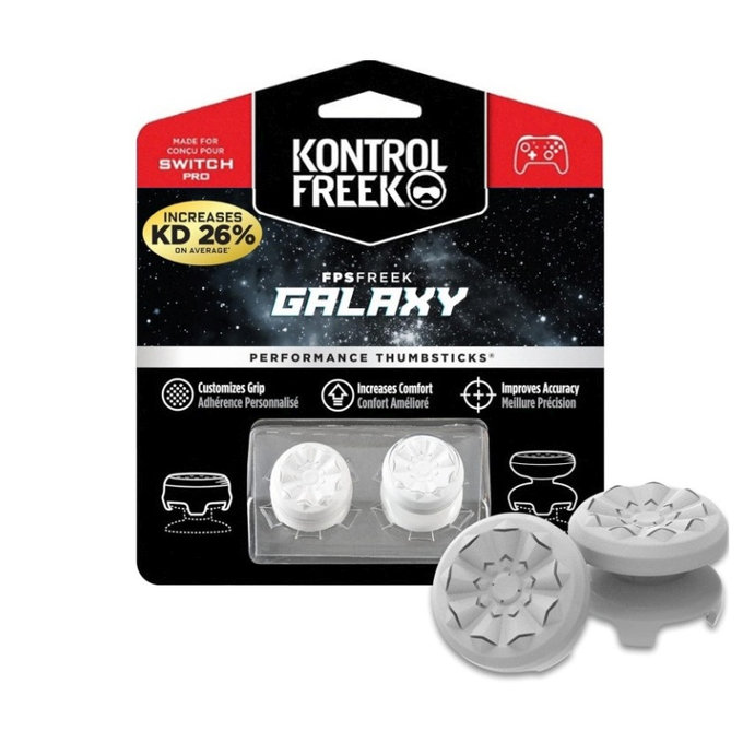 Kontrol Freek - Freek Galaxy (White) Nintendo Switch Pro Extended Controller Grip Caps