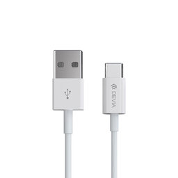 Cablu USB / USB-C Smart, 2.1A, 2m, alb, Devia