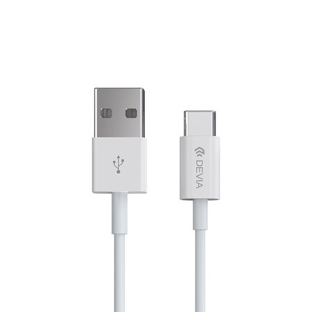 Cablu USB / USB-C Smart, 2.1A, 2m, alb, Devia