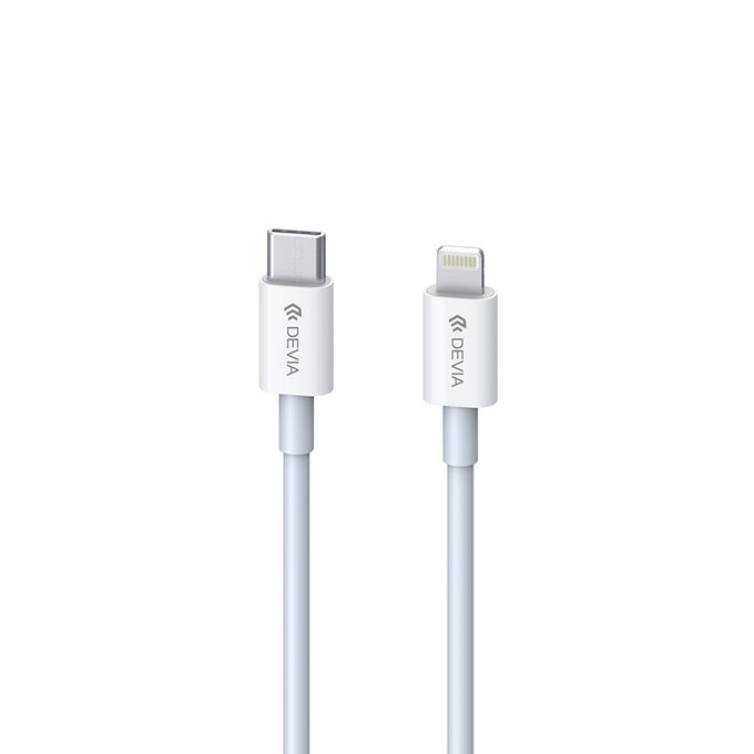 Cablu Lightning / USB-C Smart, PD 20W, 1m, alb, Devia
