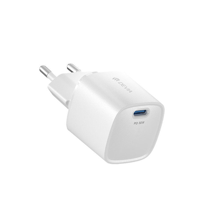Adaptor de încărcare Mini USB-C, PD 30W, alb, Devia