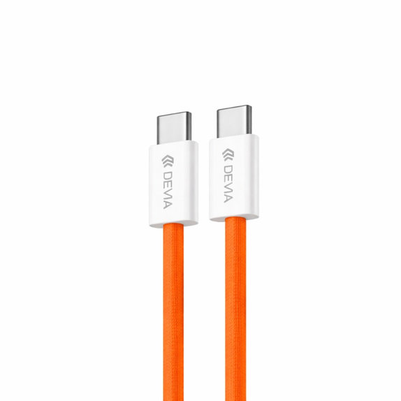 Cablu USB-C / USB-C Smart, PD 60W, 1m, portocaliu, Devia