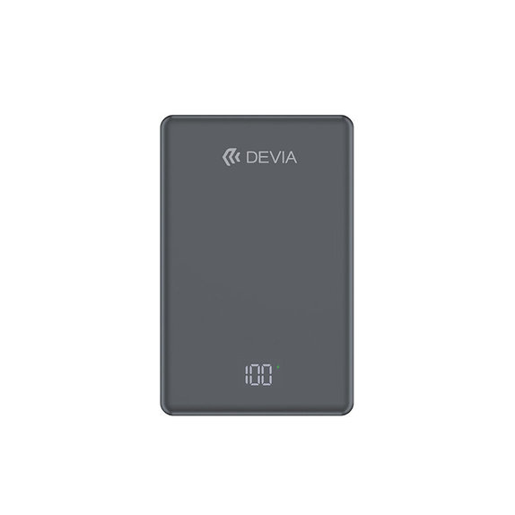PowerBank MagSafe Extreme Speed Mini cu display, PD 20W, 5000mAh, Space Grey, Devia