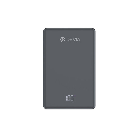 PowerBank MagSafe Extreme Speed Mini cu display, PD 20W, 10000mAh, Space Grey, Devia