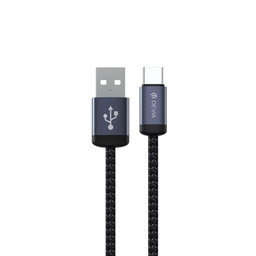 Cablu USB / USB-C Gracious, 2.1A, 2m, negru, Devia