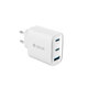 Adaptor de încărcare Extreme Speed, 2x USB-C + USB-A, PD 65W, alb, Devia