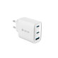 Adaptor de încărcare Extreme Speed, 2x USB-C + USB-A, PD 65W, alb, Devia