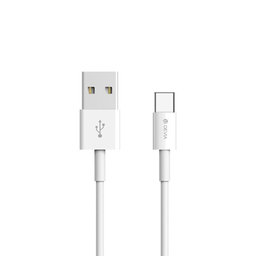 Cablu USB / USB-C Smart, 2.1A, 1m, alb, Devia