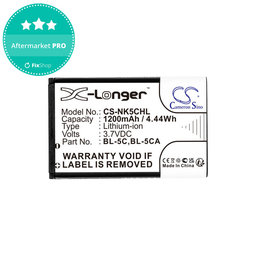 Baterie pentru Nokia 1208, 1110, 2310, 1200mAh, Li-ion, 3.7V, BL-5C, HQ