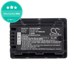Baterie pentru Panasonic HC-V210, 1500mAh, Li-Ion, 3.6V, VW-VBT190, HQ