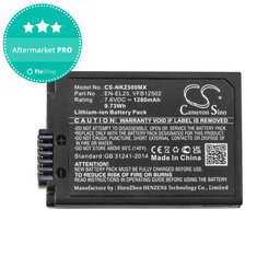 Baterie pentru Nikon Z50, Z50 ZFC, Z30, Z FC, 1280mAh, Li-Ion, 7.6V, EN-EL25, HQ