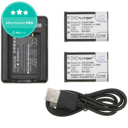 2 baterii cu încărcător pentruSony Cyber-shot DSC-RX100, Cyber-shot DSC-WX300B, 1150mAh, Li-Ion, 7.4V, NP-BX1, HQ