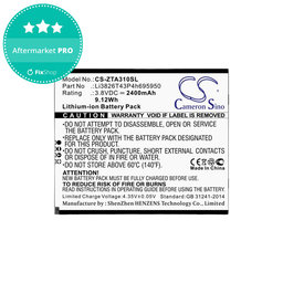 Baterie pentru ZTE Blade A3, A5, Optus X Power 2, 2400mAh, Li-Ion, 3.8V, Li3826T43P4h695950, HQ