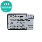 Baterie pentru Gigabyte GSmart G1345, 1500mAh, Li-Ion, 3.7V, GLS-H03, HQ