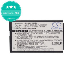 Baterie pentru LG KG120, 850mAh, Li-Ion, 3.7V, LGIP-G830, HQ