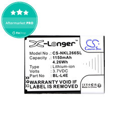 Baterie pentru Nokia 2660 Flip 4G, 1150mAh, Li-Ion, 3.7V, BL-L4E, HQ