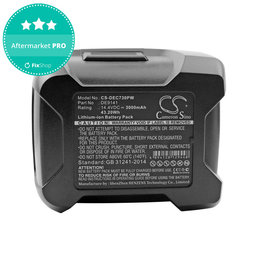 Baterie pentru Dewalt DC528, DC612, DC728, DC830, Wurth BS 14-A, 3000mAh, Li-Ion, 14.4V, DE9141, HQ