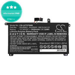 Baterie pentru Lenovo ThinkPad P51s, P52s, T570, T580, 2050mAh, Li-Pol, 15.28V, 00UR891, HQ