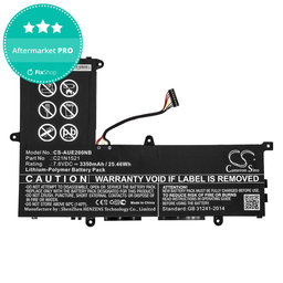 Baterie pentru Asus VivoBook E200, L200, Eeebook X206, 3350mAh, Li-Pol, 7.6V, C21N1521, HQ