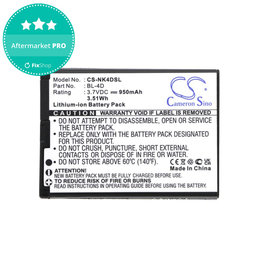 Baterie pentru Nokia N97 Mini, E5, E7, BLU Hero 2, 950mAh, Li-Ion, 3.7V, BL-4D, HQ