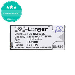 Baterie pentru Nokia Lumia 650, 2000mAh, Li-Ion, 3.8V, BV-T3G, HQ