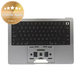 Ramă superioară tastatură pentru MacBook Pro 14", A2442 (2021), A2779 (2023), cu tastatură US și baterie, Space Gray, 661-32210, Genuine Apple