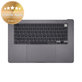 Ramă superioară tastatură pentru MacBook Air 15", A3114 (2023), cu tastatură US și baterie, Space Gray, 661-34895, Genuine Apple