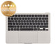 Ramă superioară tastatură pentru MacBook Air 13", A3113 (2024), cu tastatură US și baterie, Starlight, 661-40229, Genuine Apple
