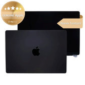 Display LCD pentru MacBook Pro 14", A3112, A3185 (2024), cu sticlă frontală și capac, Nano-Texture, Space Black, 661-41795, Genuine Apple
