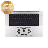 Ramă superioară tastatură pentru MacBook Pro 14", A3112 (2024), cu tastatură US și baterie, Silver, 661-42513, Genuine Apple