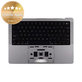 Ramă superioară tastatură pentru MacBook Pro 14", A3112 (2024), cu tastatură US și baterie, Space Black, 661-42518, Genuine Apple