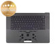 Ramă superioară tastatură pentru MacBook Pro 16", A3403 (2024), cu tastatură US și baterie, Space Black, 661-42823, Genuine Apple