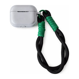 Silicon Caz pentru AirPods 4, Gri cu șnur negru