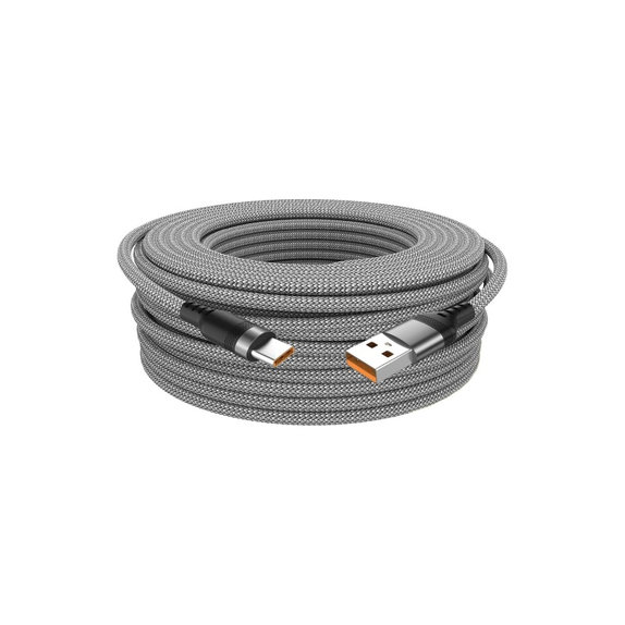 Cablu USB-C / USB-C, 6A, 2m, gri