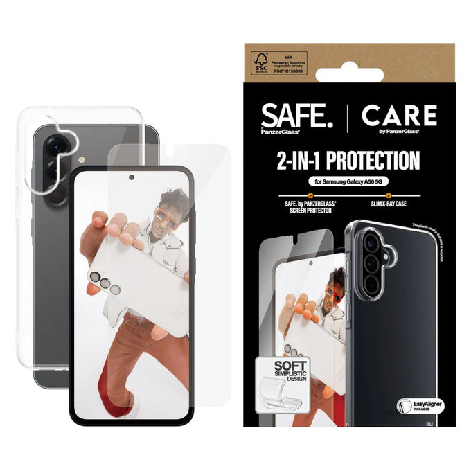 Bundle 2 în 1 cu aplicator pentru Samsung Galaxy A56 5G, PanzerGlass
