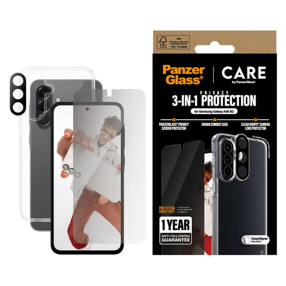 Bundle 3 în 1 Privacy pentru Samsung Galaxy A56 5G, PanzerGlass