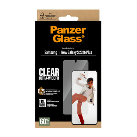 PanzerGlass - Sticlă securizată UWF cu aplicator pentru Samsung Galaxy S26+, transparentă