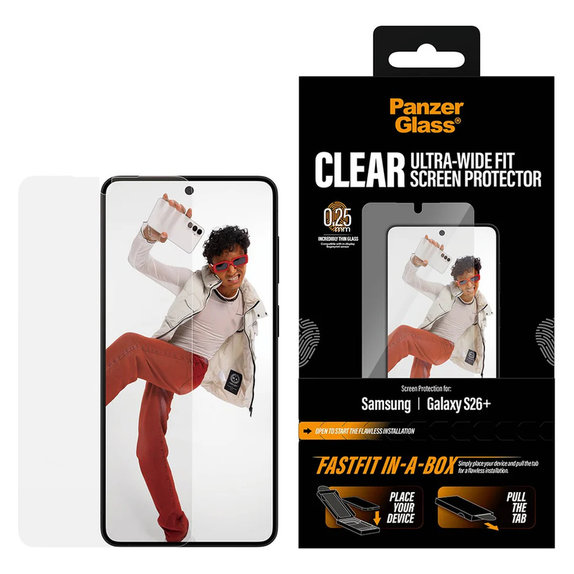 Sticlă securizată UWF cu FASTFIT In-A-Box pentru Samsung Galaxy S26+, Transparent, PanzerGlass