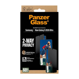 PanzerGlass - Sticlă securizată UWF 2-Way Privacy cu aplicator pentru Samsung Galaxy S26 Ultra, transparentă