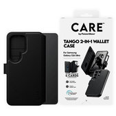Caz Wallet Tango Two-In-One cu QI pentru Samsung S26 Ultra, negru, CARE