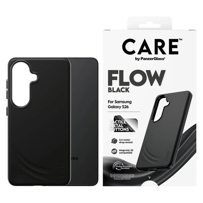 Caz FLOW cu QI pentru Samsung Galaxy S26, Negru, PanzerGlass