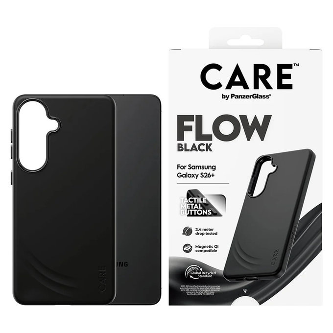 Caz FLOW cu QI pentru Samsung Galaxy S26+, Negru, PanzerGlass