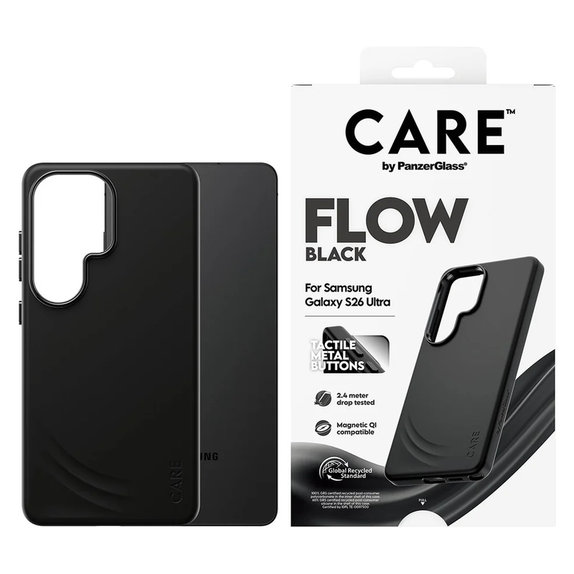 Caz FLOW cu QI pentru Samsung Galaxy S26 Ultra, Negru, PanzerGlass