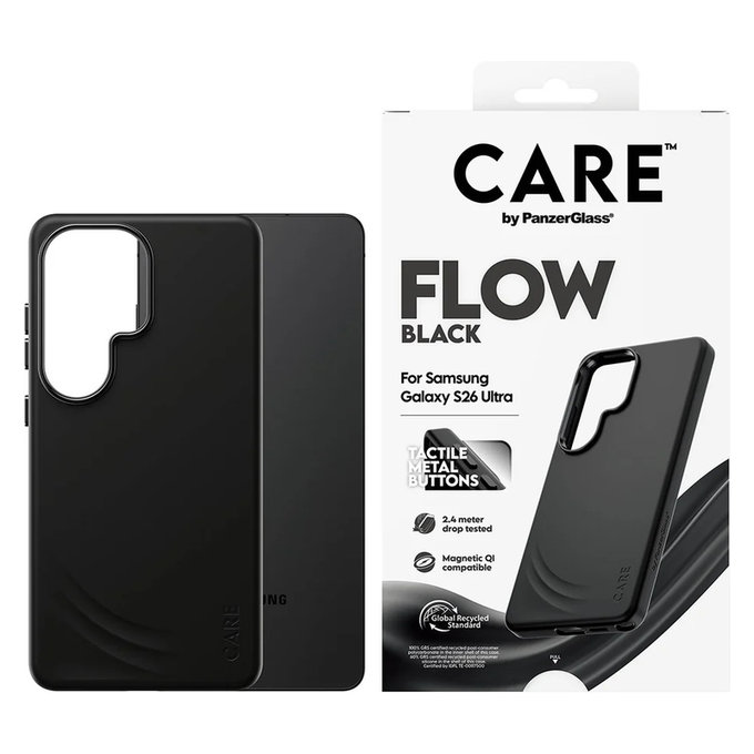 Caz FLOW cu QI pentru Samsung Galaxy S26 Ultra, Negru, PanzerGlass